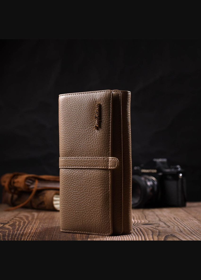 Практичный женский кошелек с большим количеством отделений из натуральной кожи 21959 Tony Bellucci (329149012)