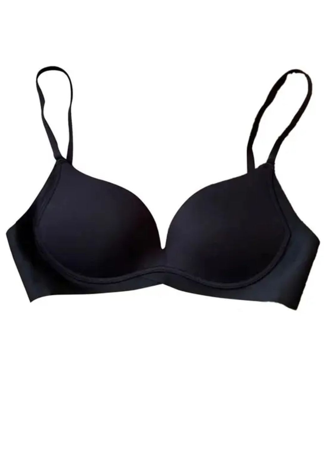 Чёрный бралетт гладкий бюстгальтер с формованными чашками без косточек light touch (1176-38) Macarena без косточек нейлон