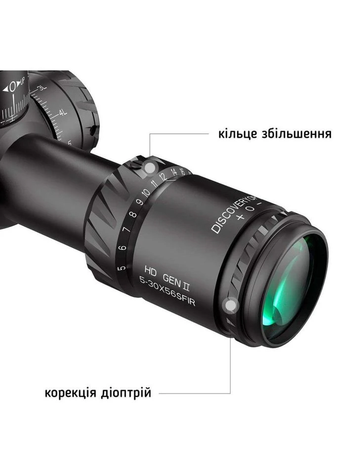 Прицел HD 5-30x56 SFIR 34mm подсветка (170114) Discovery Optics (386623600)