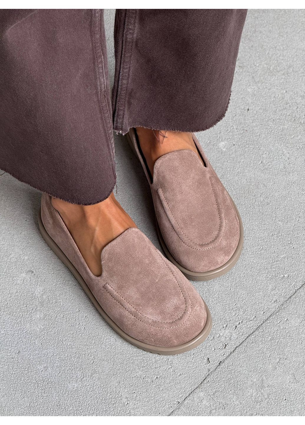 Женские лоферы nikart из натуральной замши – цвет кашемир. | темно-бежевые (355796216)