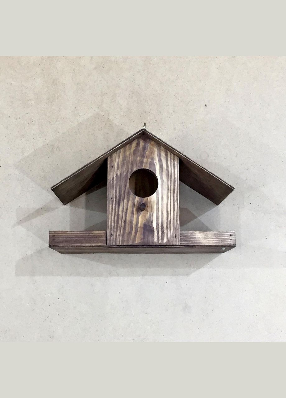 Годівниця з шпаківнею з дерева Стерх капучино (КСЧ-000209) No Brand (328606150)