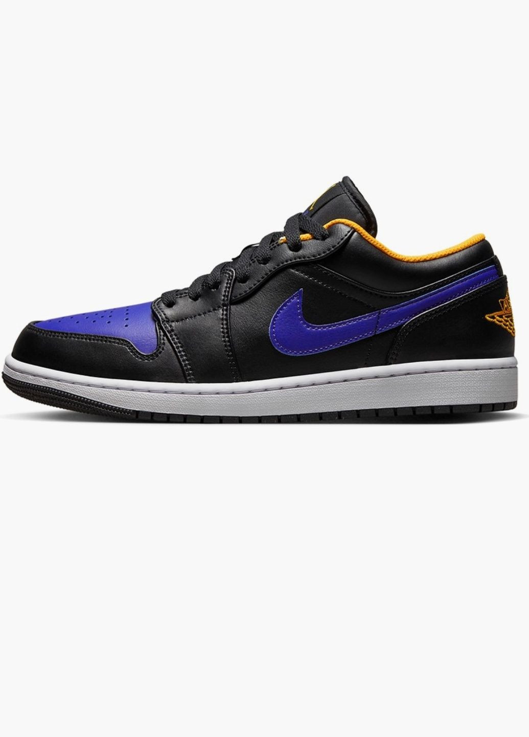 Чорні кросівки чоловічі air jordan 1 low black 553558-075 Nike