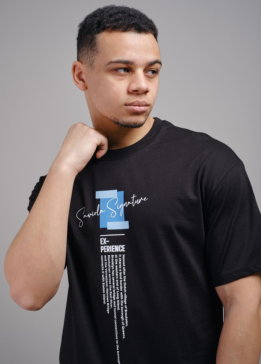 Чорна футболка чоловіча чорна 342988 Power