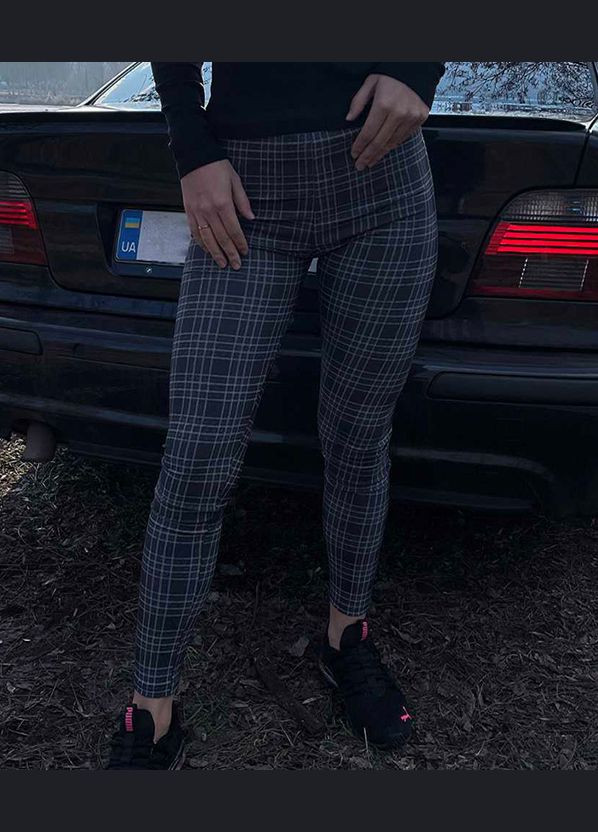 Женские лосины клетка, стреч джинс No Brand (315408681)