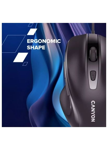 Мышка Canyon (CNE-CMS6) VAG M-6 USB Black (366668931)
