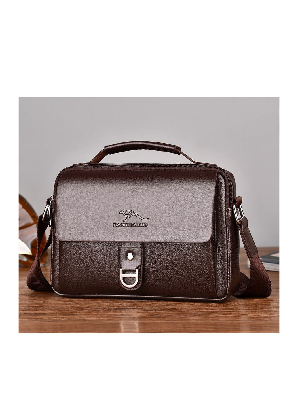 Чоловіча сумка ділова коричнева Kangaroo (327666148)