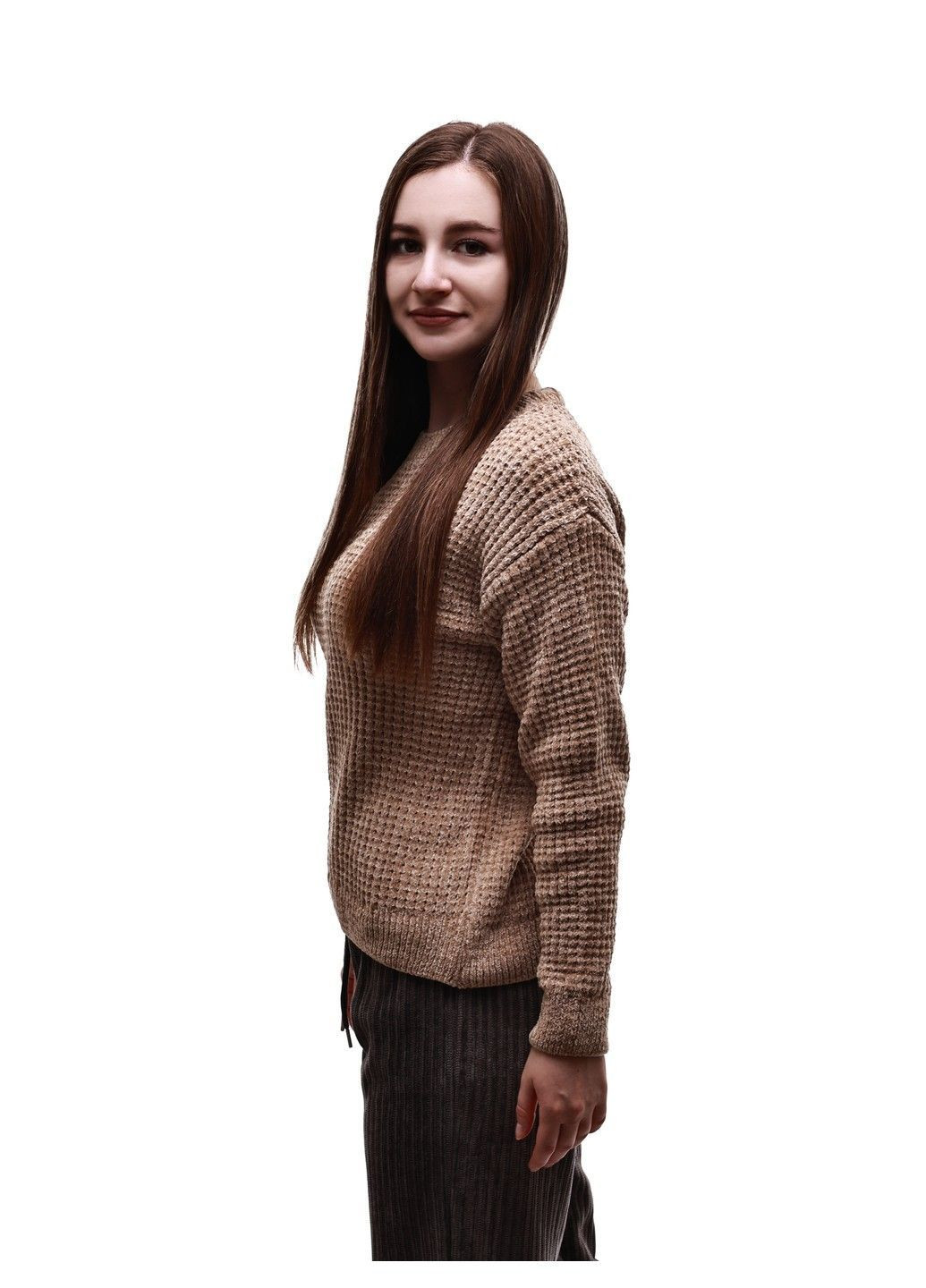 Бежевый свитер женский No Brand