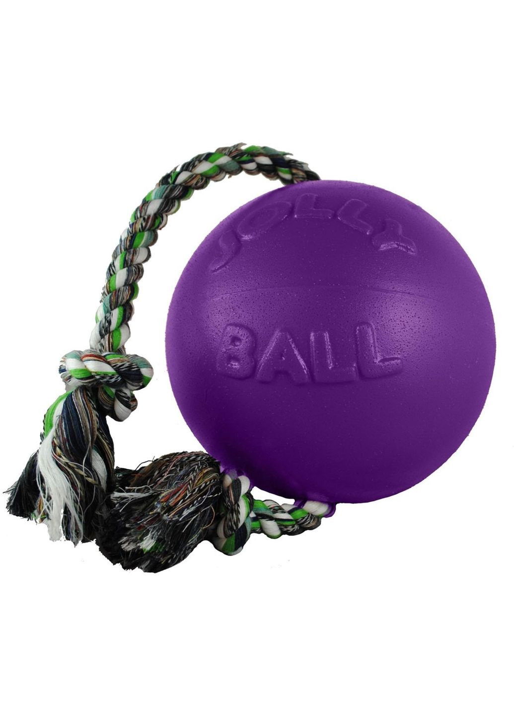 Игрушки для собак мяч с канатом Ромпейн-ролл 22х45х22 см Фиолетовая (608PRP) Jolly Pets (279572974)