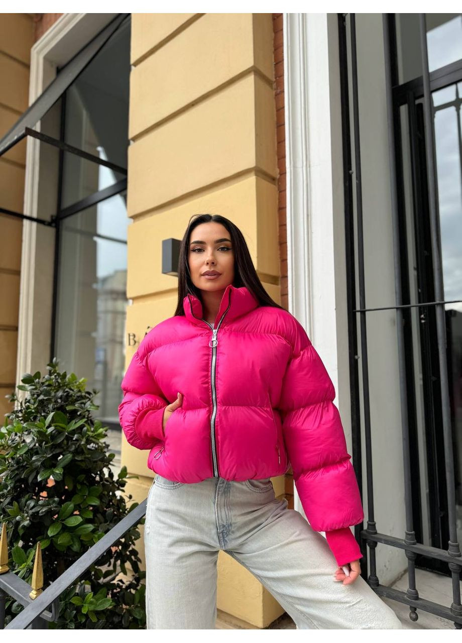Малиновий зимній Пуховик No Brand