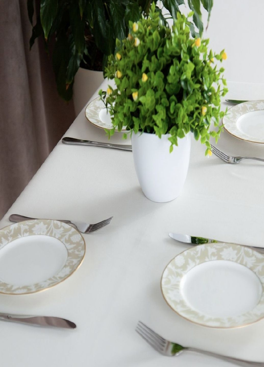 Скатертина 120х150 см водовідштовхуюча колір молочний. ТЕП Скатертина (323653412)