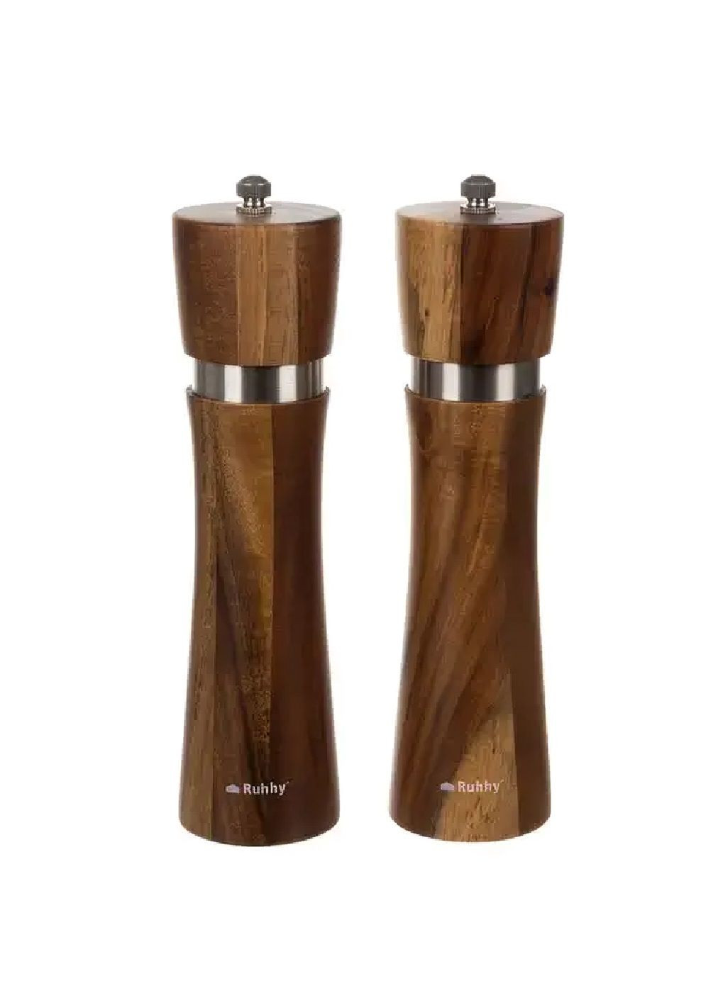 Комплект ручних дерев'яних млинів для спецій перцю солі з керамічним механізмом регулюванням товщини помелу (478746-Prob) Unbranded (311280164)