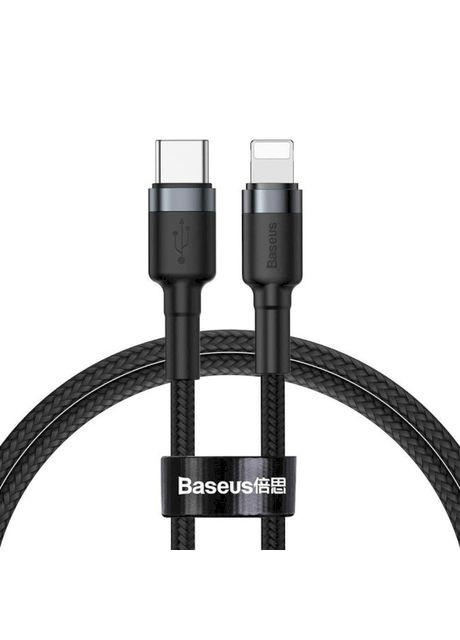 Кабель Cafule Type-C to Lightning PD 18 W 1 м CATLKLF-G1 Black-Grey (CATLKLF-G1) Baseus (339084363)