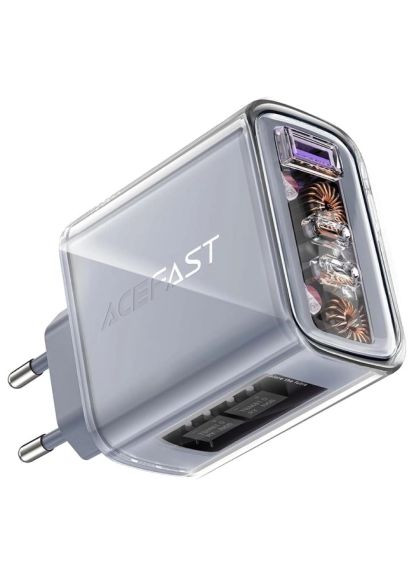Зарядний пристрій 3xUSB 65W (2xUSB-C+USB-A) Gan A45 Fast Charger Mountain mist (6974316282099) Acefast 3xUSB 65W (2xUSB-C+USB-A) Gan A45 Fast Charger Mou (370016570)