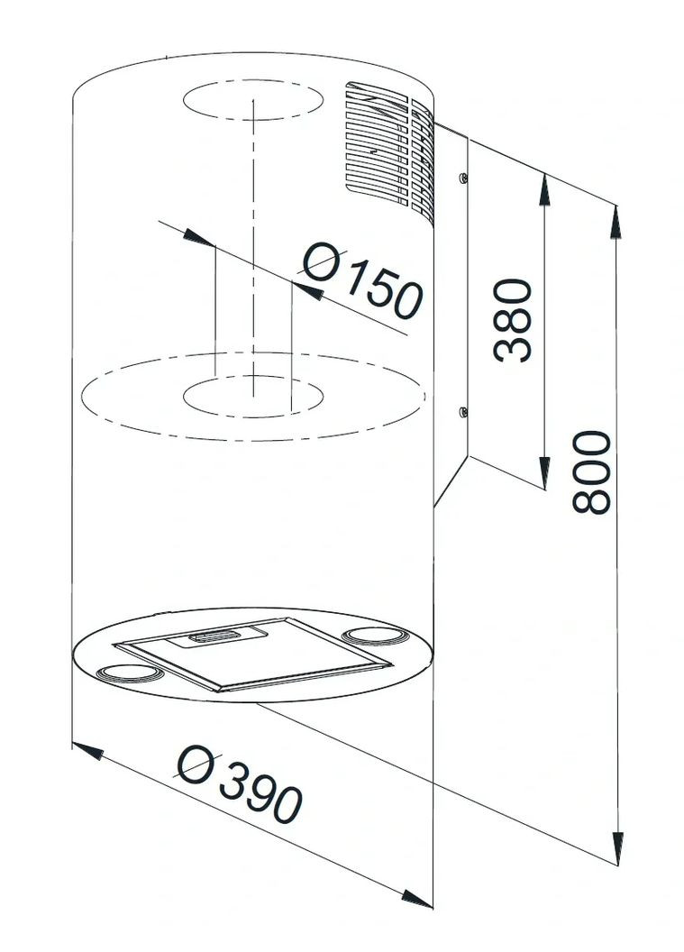 MARGARETTE WALL IX: кухонная вытяжка GUNTER&HAUER (361079496)