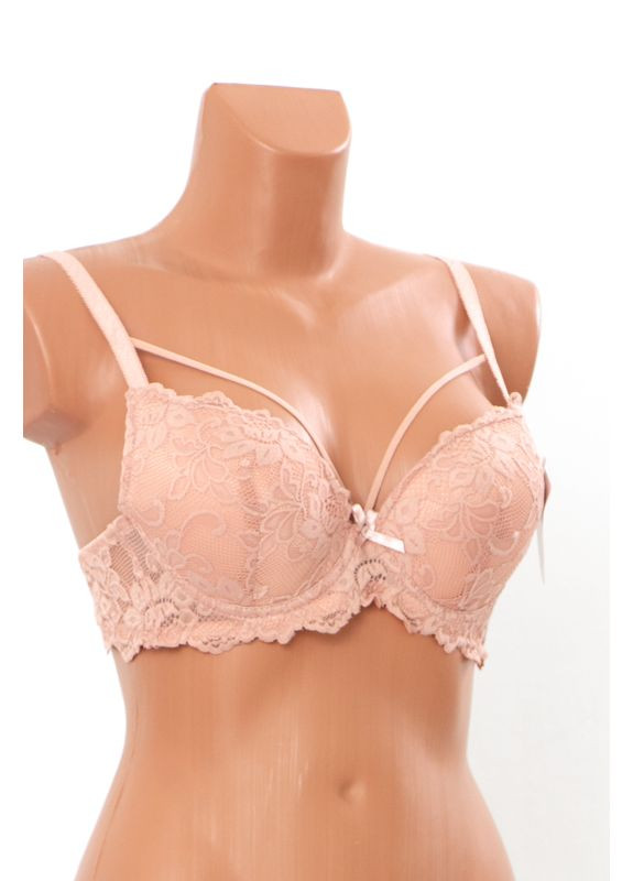 Бежевый бюстгальтер из push up (чашка в) (p-17415) Носи своє