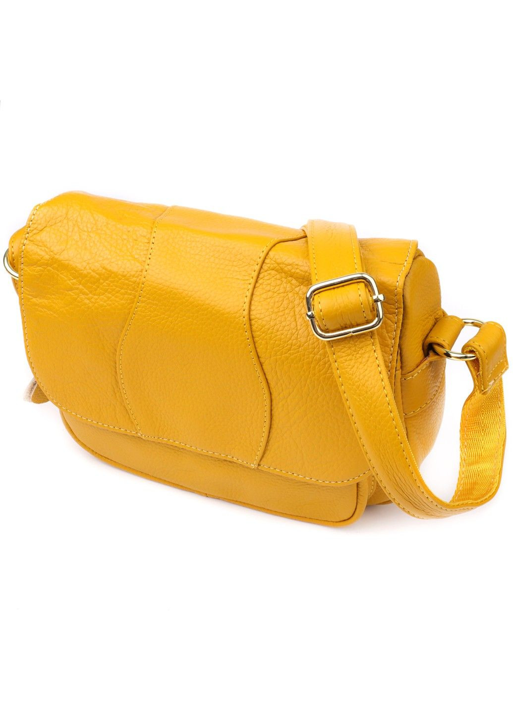Элегантная кожаная сумка для женщин на каждый день 22969 Желтый Vintage (356452116)