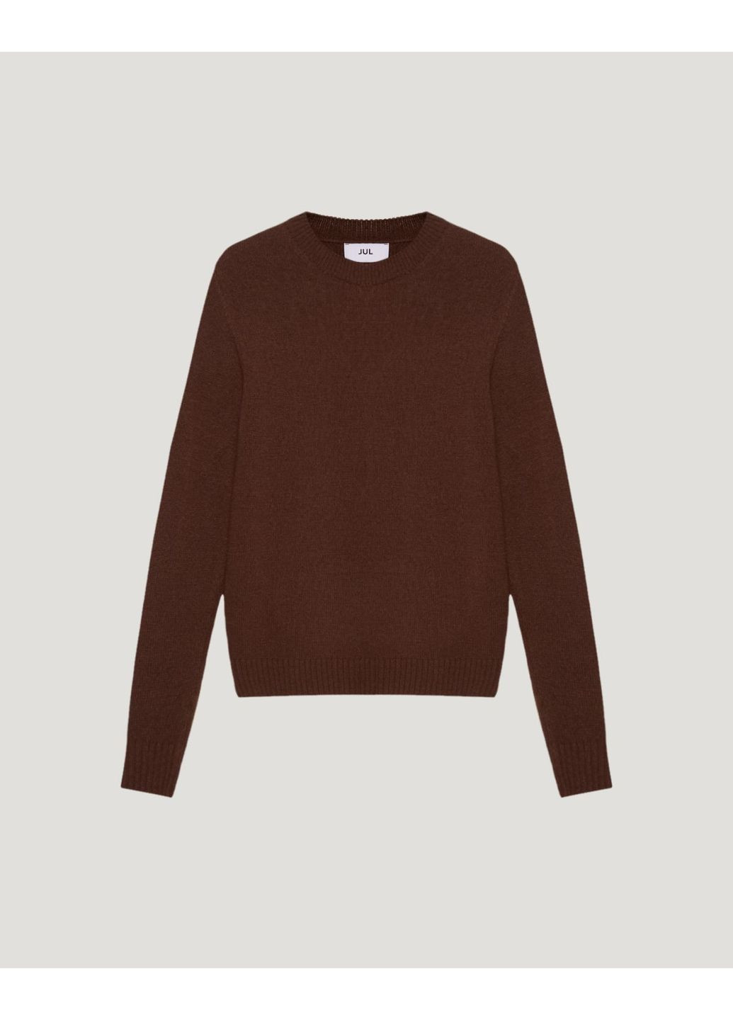 Коричневый шерстяной джемпер шоколадный JUL