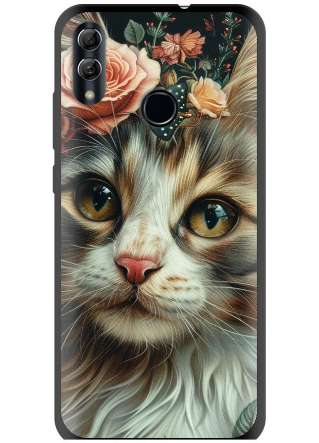 TPU черный чехол 'Cats and flowers' для Endorphone Huawei Honor 10 Lite (287275417)