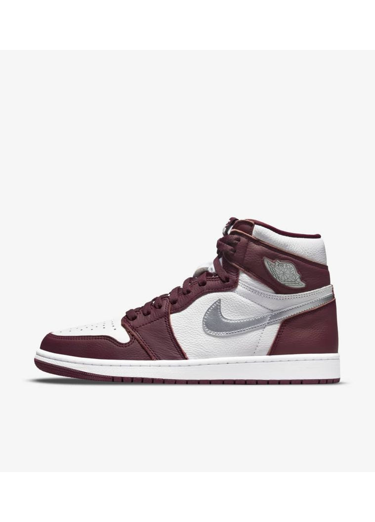 Бордовые кроссовки 1 retro high og bordeaux 555088-611 Jordan