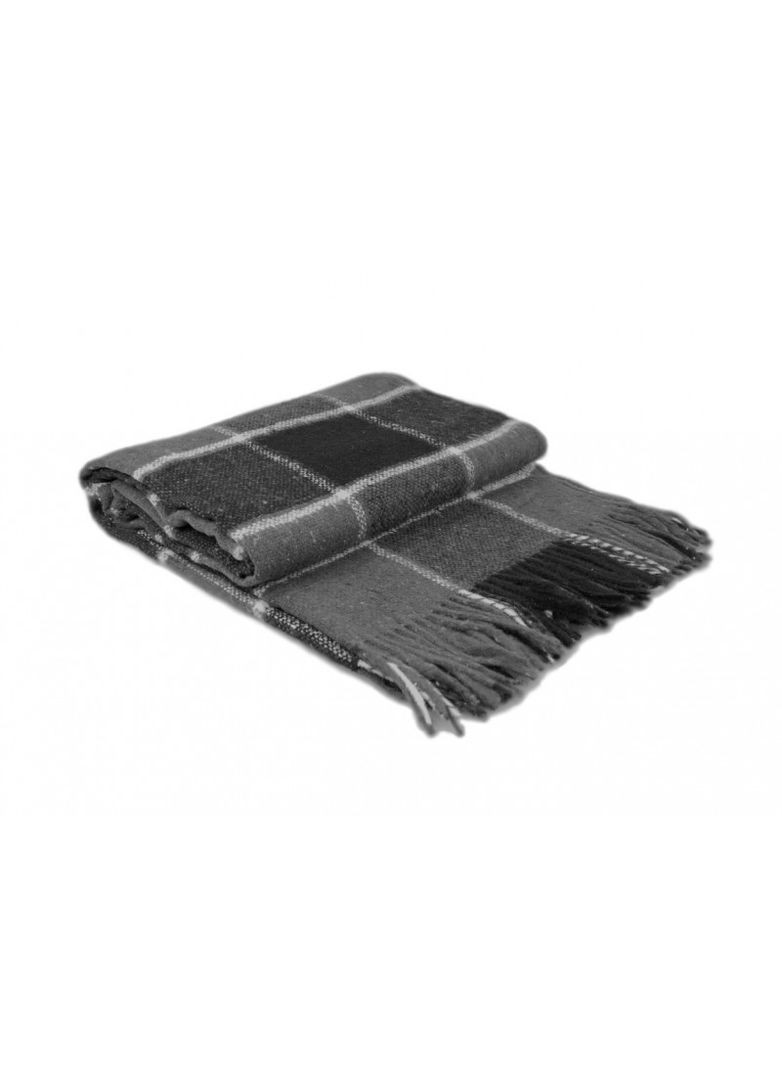 Плед шерстяной Палермо 140x200 темно-серый-серо-белый Vladi (301939186)