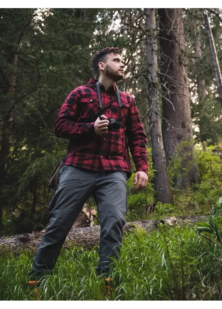 Червона демісезонна куртка frontier tartan red No Brand