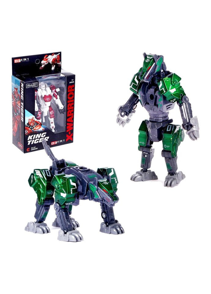 Дитячий трансформер HF9989-3 робот+тварина Зелений JUNFA (315788454)