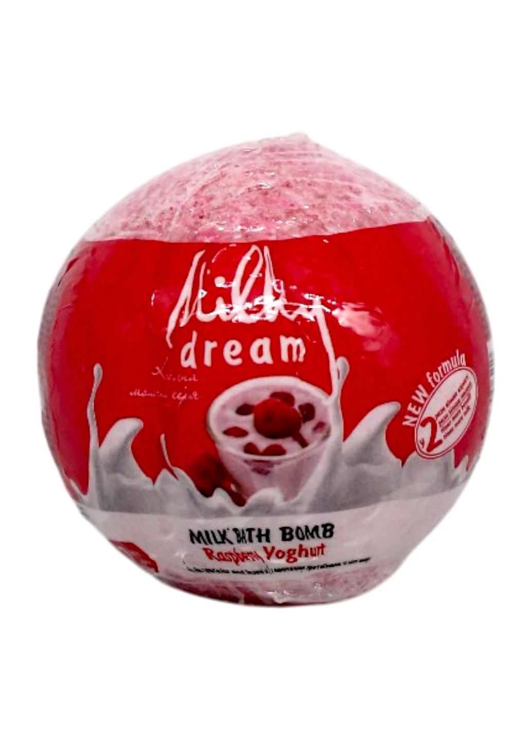 Бомбочка для ванни молочна Малиновий йогурт 100 г Milky Dream (316096653)