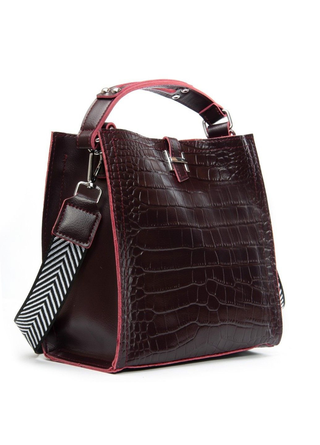 Женская кожаная сумка через плечо 9701 bordo Alex Rai (370766747)