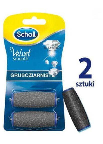 Змінні крупнозернисті поворотні головки з алмазними кристалами, VELVET SMOOTH, 2 шт Scholl (368851565)