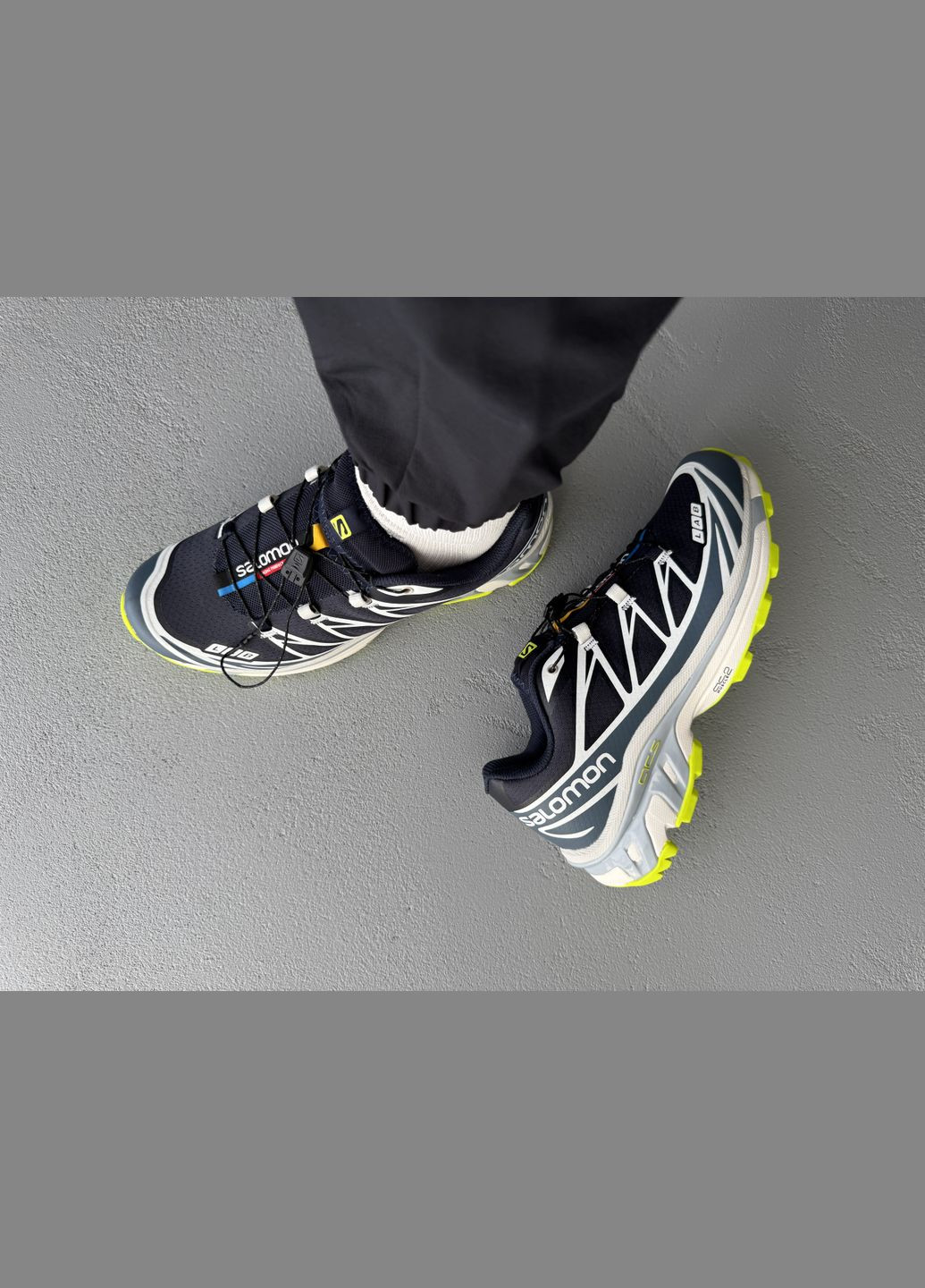 Синій Осінні кросівки чоловічі salomon xt-6 lab blue green | саломон хт-6 сині No Brand