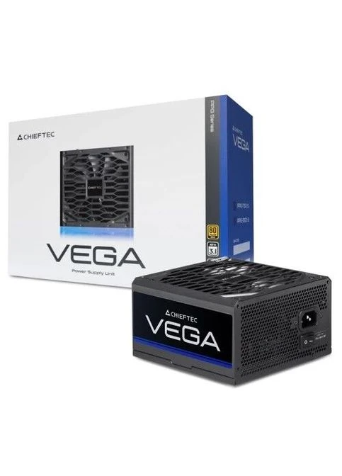 Блок живлення 850 Вт, VEGA, Black, 80+ Gold, 135 мм FDB, 3xMolex / 6xSATA / 1x16-pin / 4x6+2-pin / 2x4+4-pin / 1x20+4-pin, Chieftec (395343971)