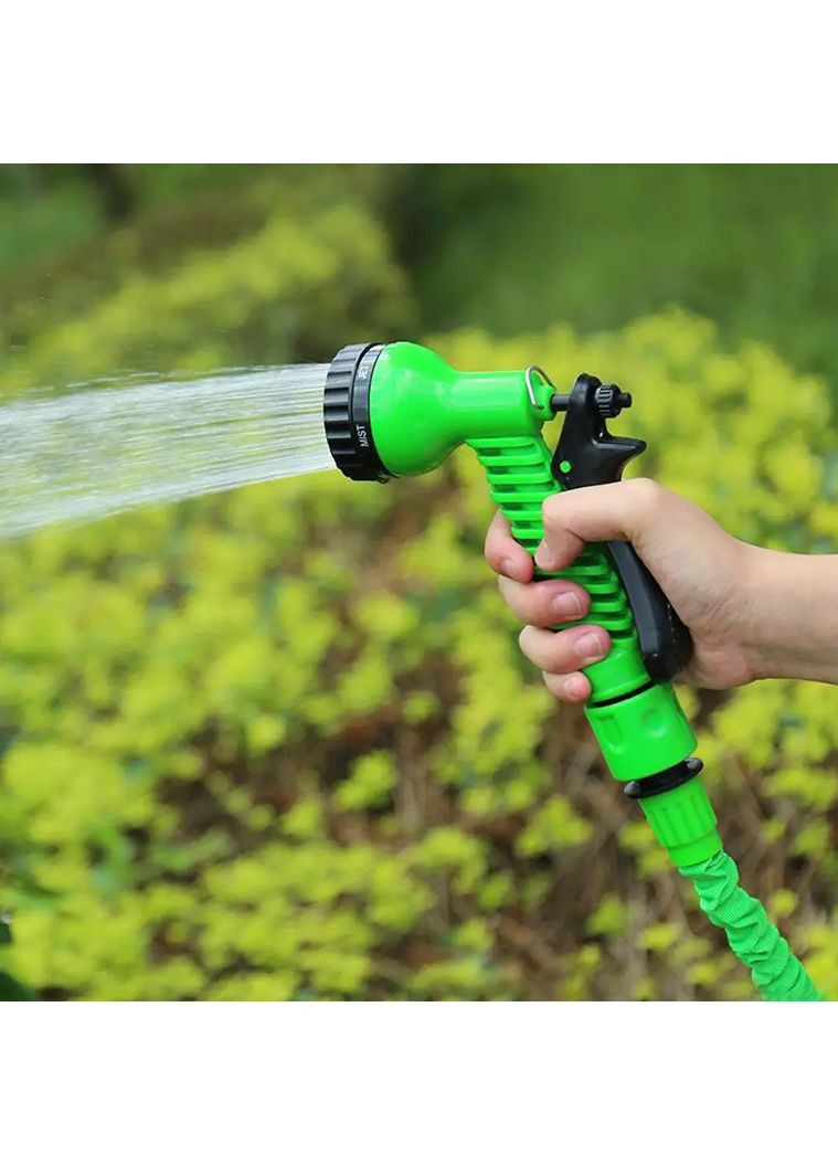 Поливочный шланг 10 м с катушкой и распылителем на 7 режимов CT-1212 Green No Brand (350349201)