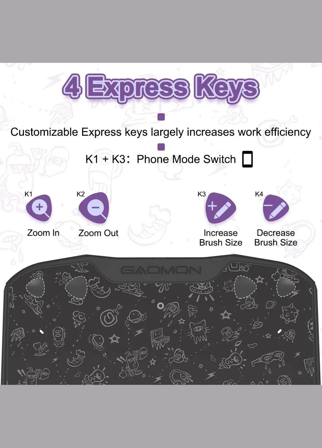 Графічний планшет s830 для малювання Gaomon (300577467)