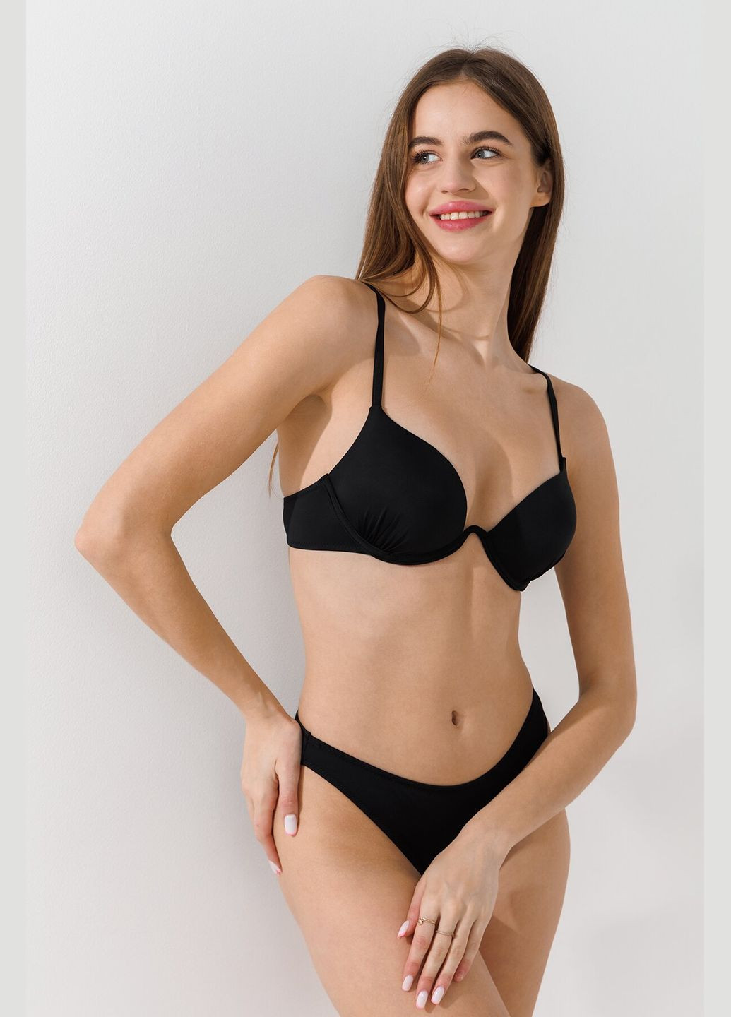 Чорний демісезонний купальник верх однотонний жіночий 5722-24-k shop (2000990921130) On me