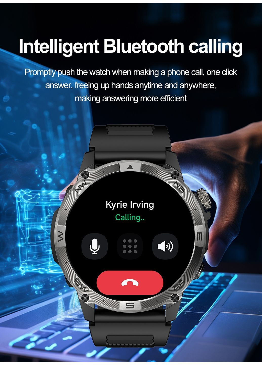 Смарт-часы GPS Smart Titan с компасом Черный (3373) North Edge (371121480)