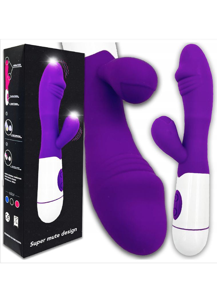 Мини-вибратор с двойной вибрацией для точки G и клитора, фиолетовый No Brand (341305731)