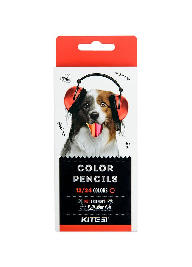 Карандаши цветные двухсторонние - Dogs цвет разноцветный ЦБ-00246851 Kite (282743851)