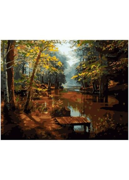 Картина по номерам "Берег реки" VA0287 (4823113821043) Strateg (292707930)