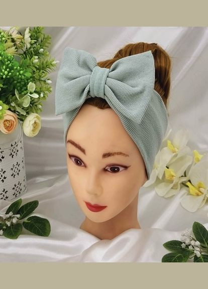 Пов'язка дитяча з бантом трикотаж в рубчик Cleopatra 122-2 (332054446)