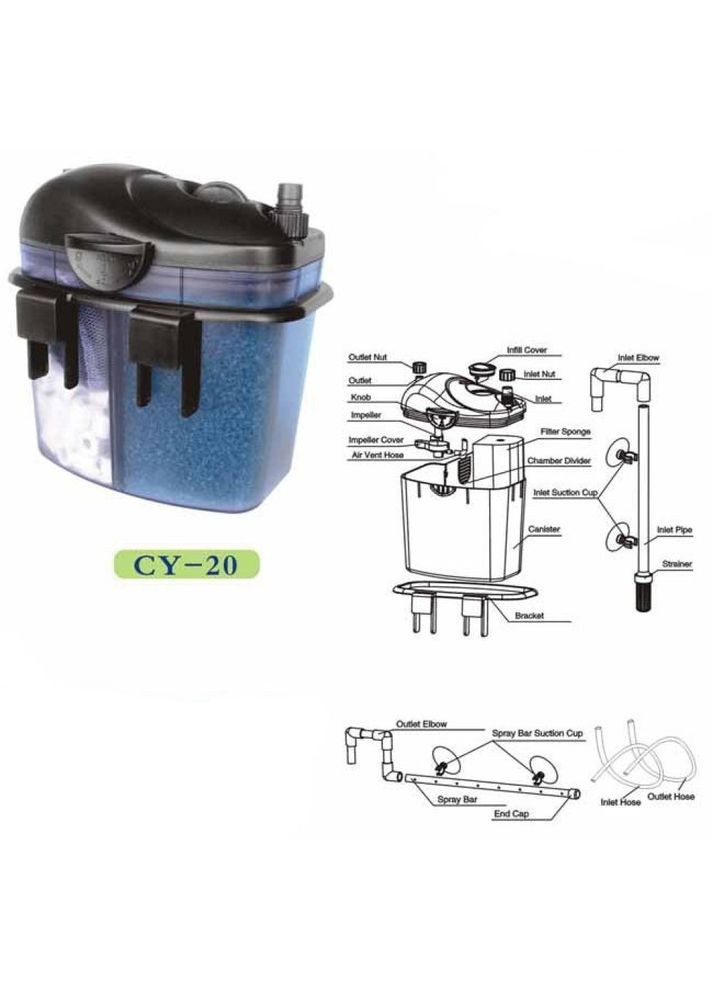 Фильтр наружный Micra CY-20, 200 л/ч для аквариумов до 60 литров Resun (368783204)