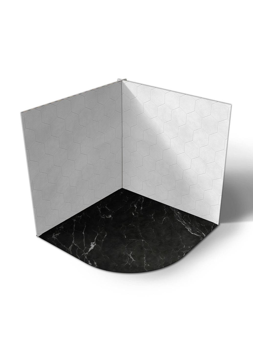 Фотофон 3D для предметной фотосъемки ПВХ угловой Hexagon Black&White 50х50х50см (FFP-006) No Brand (316702804)