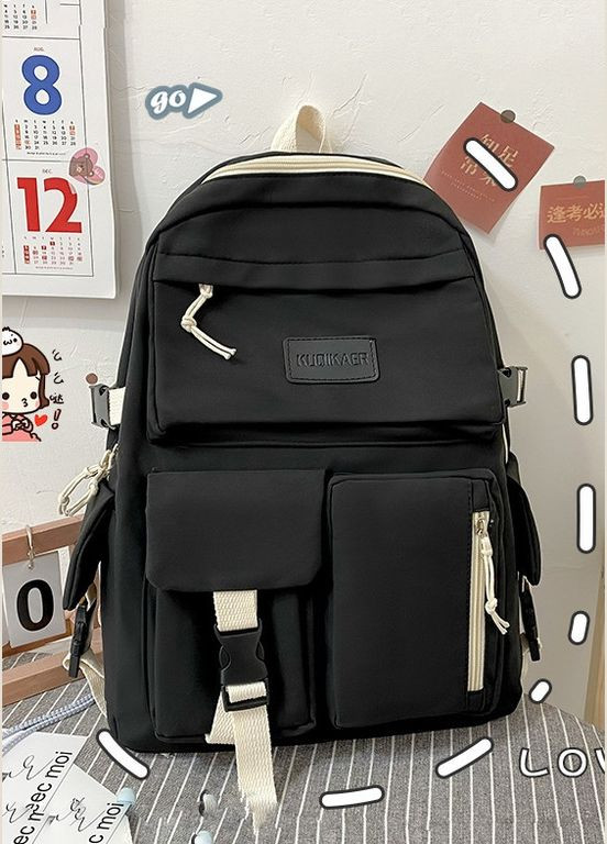 Рюкзак чоловічий жіночий дитячий шкільний портфель чорний No Brand (296008133)