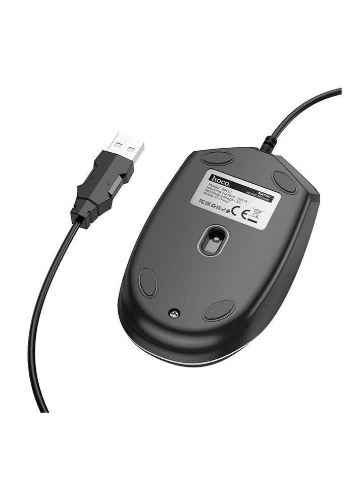 Игровая USB Мышь GM37 Wonderful gaming luminous LED подсветка DPI 800, 1200, 1600 и 2400 кабель 1.4м Hoco (340935348)