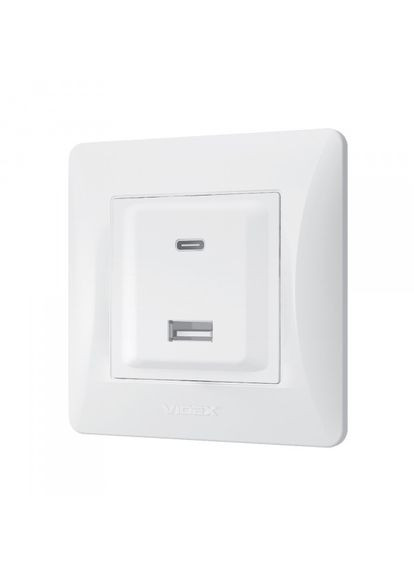 Розетка USB-A+USB-C PD20W белая BINERA Videx (366298131)