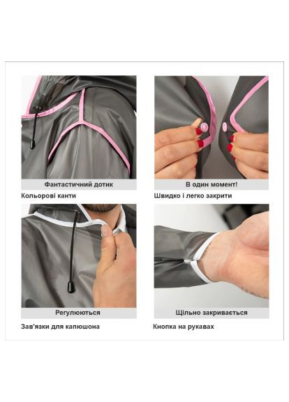 Дощовик (14210003S) Perletti City прозорий/синій S (369878120)