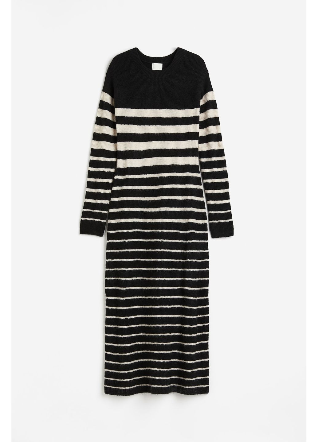 Чорно-білий повсякденний трикотажне плаття в рубчик H&M