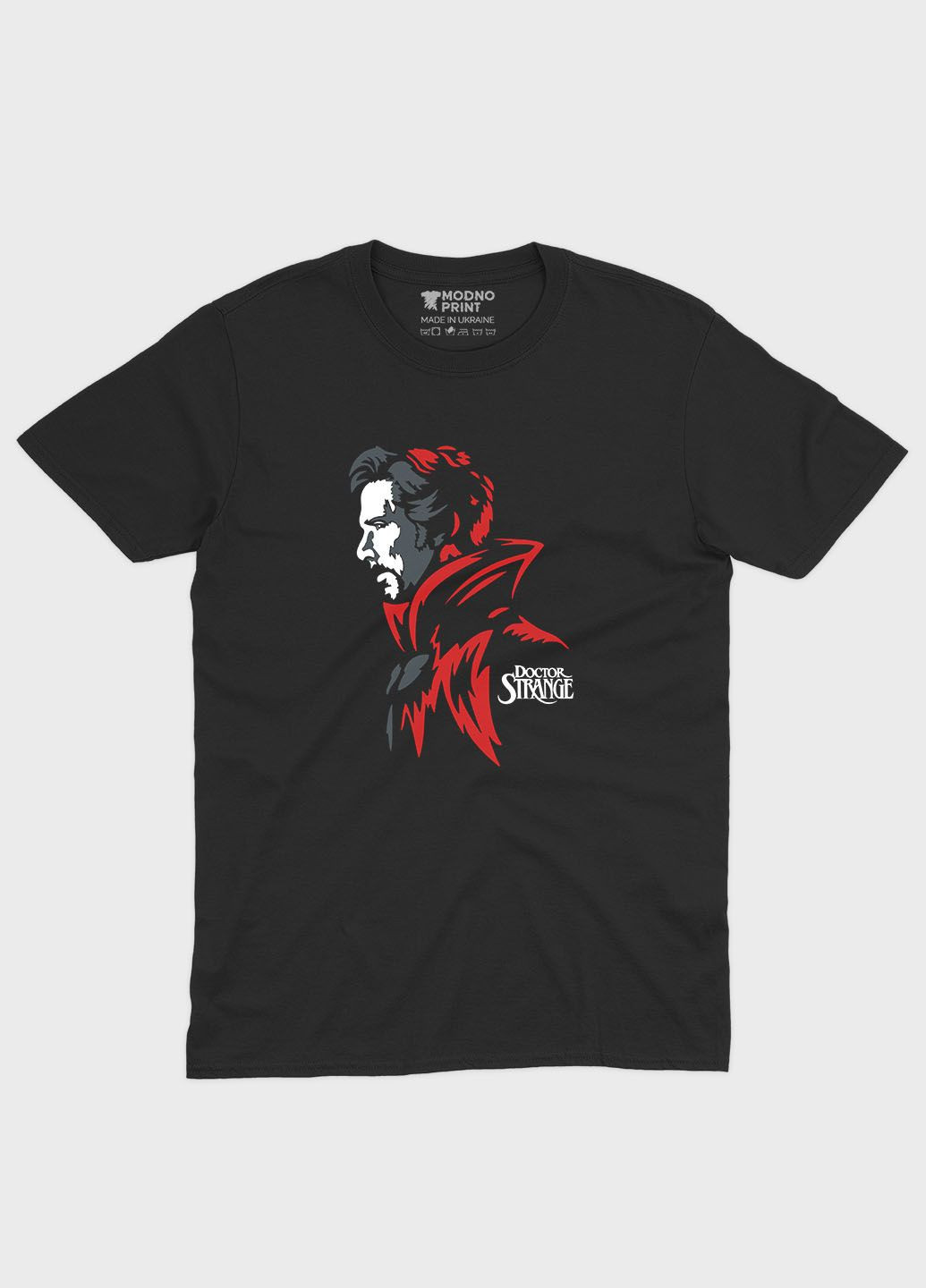 Черная демисезонная футболка для мальчика с принтом супергероя - доктор стрэндж (ts001-1-bl-006-020-001-b) Modno