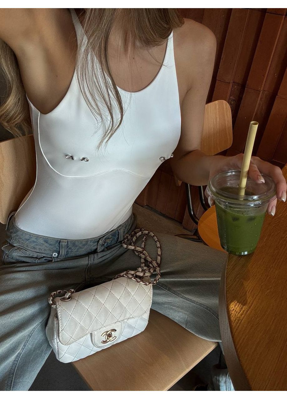 Жіночий боді з декоративними металевими елементами Україна (352193461)