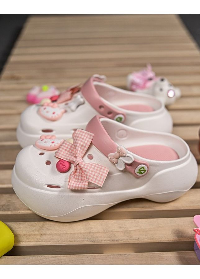 Дитячі крокси Fashion white/pink No Brand бежеві літо (353700004)