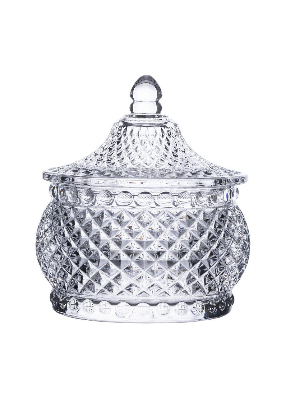 Конфетница стеклянная c крышкой Ø 8 см круглая HP-YH-4 (A-033607) Yiwu (352769566)